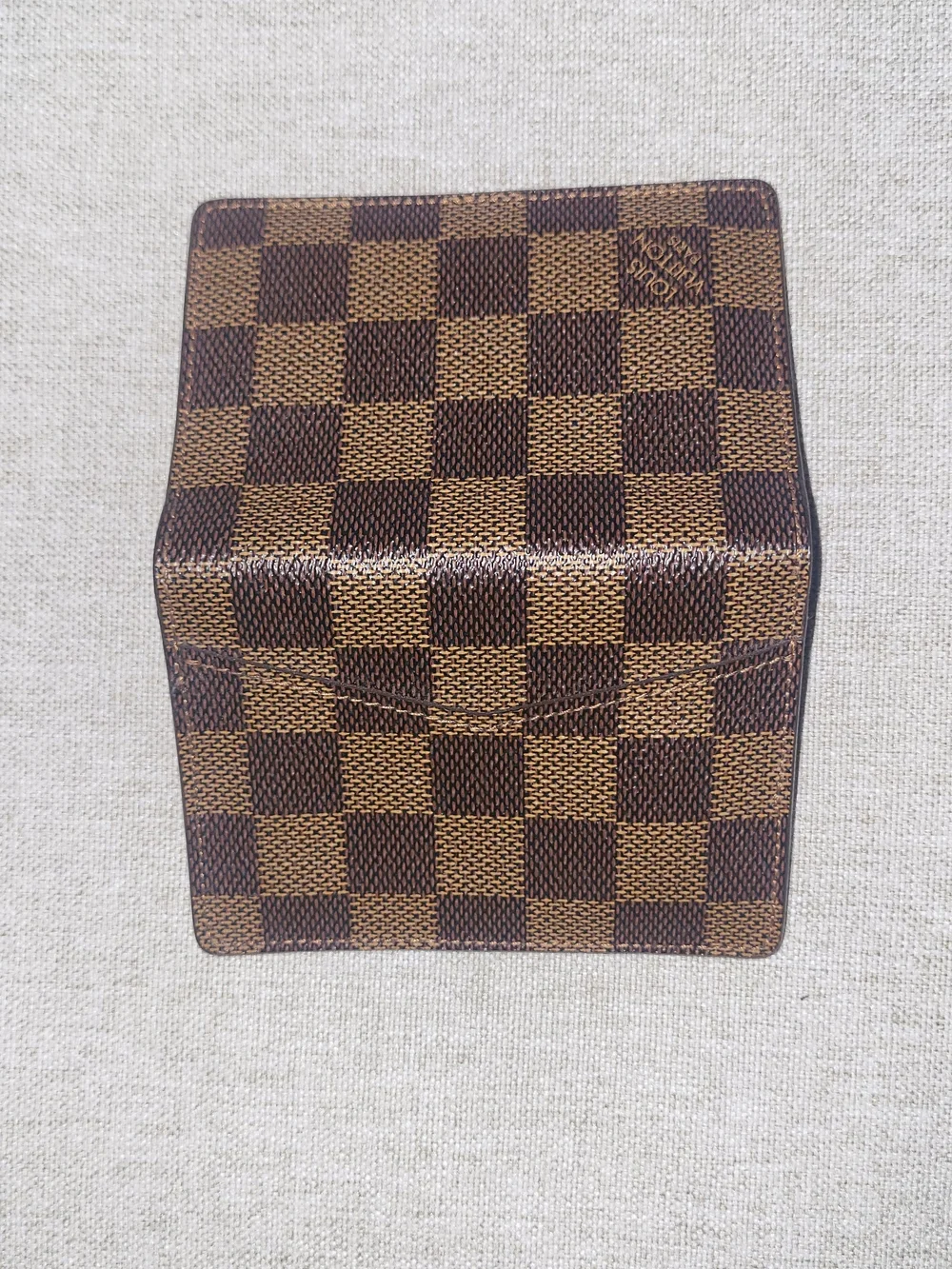 Louis Vuitton Damier Ebene Brown Canvas Pocket Organizer